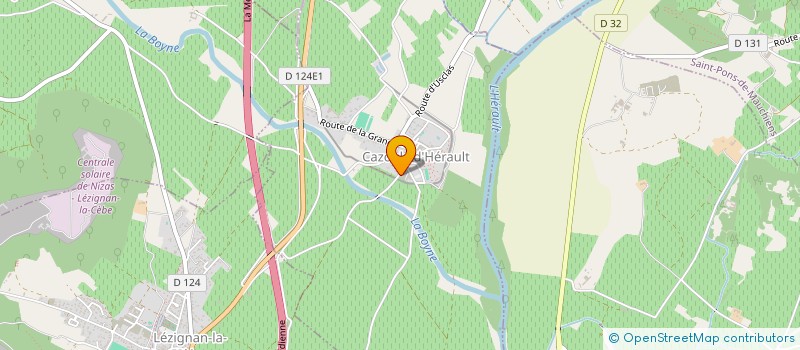 localisation de l'entreprise SM DES EAUX DE LA VALLEE DE L'HERAULT à CAZOULS-D'HERAULT