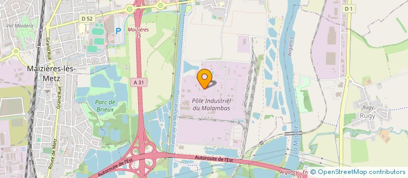 localisation de l'entreprise SM EST PROJECT  ARS-SUR-MOSELLE