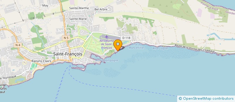 localisation de l'entreprise SM EVENEMENTIEL  SAINT-FRANCOIS