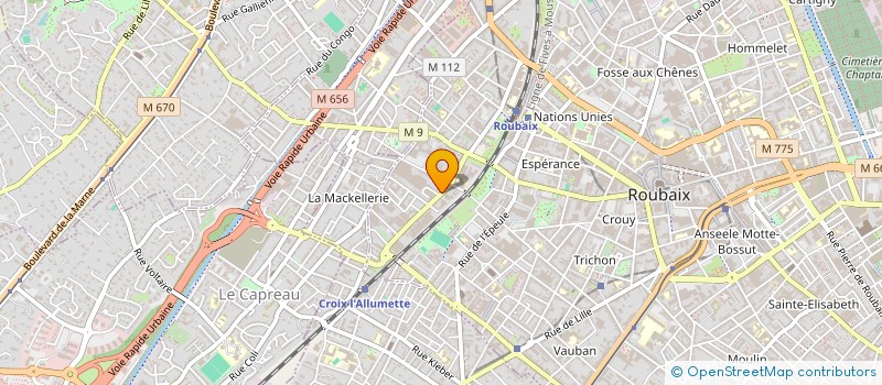 localisation de l'entreprise SM FAST LOC  ROUBAIX