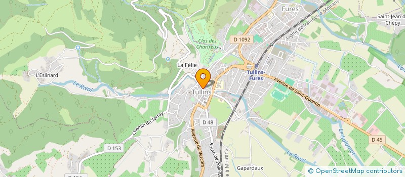 localisation de l'entreprise SM LAVERIE à TULLINS