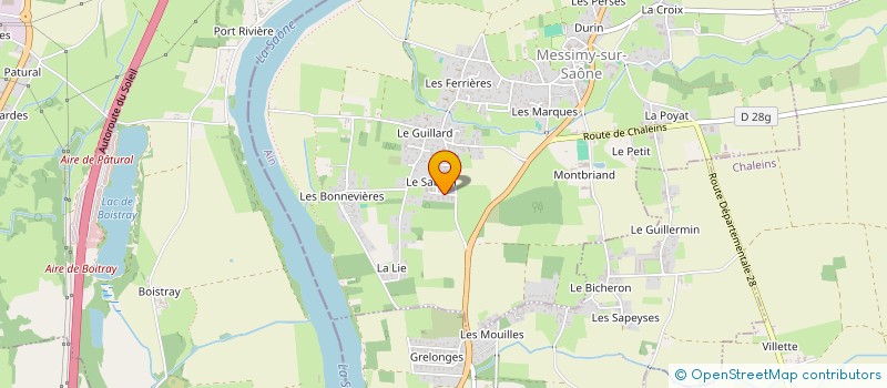 localisation de l'entreprise SM PAYSAGES à MESSIMY-SUR-SAONE