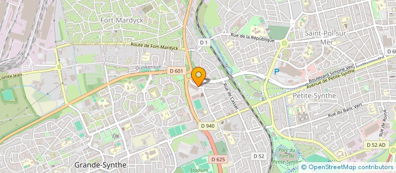 localisation de l'entreprise SM PETITE SYNTHE SECTION CYCLISME à DUNKERQUE