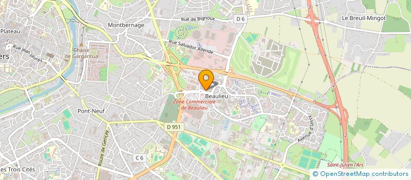 localisation de l'entreprise SM SERVICES  POITIERS