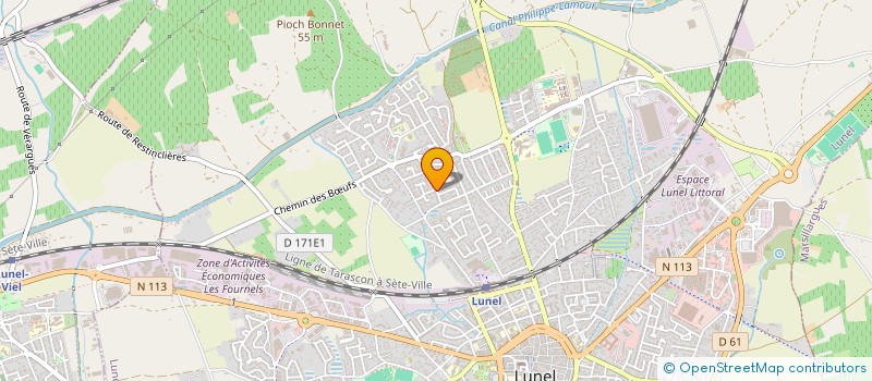 localisation de l'entreprise SM TRANS à LUNEL