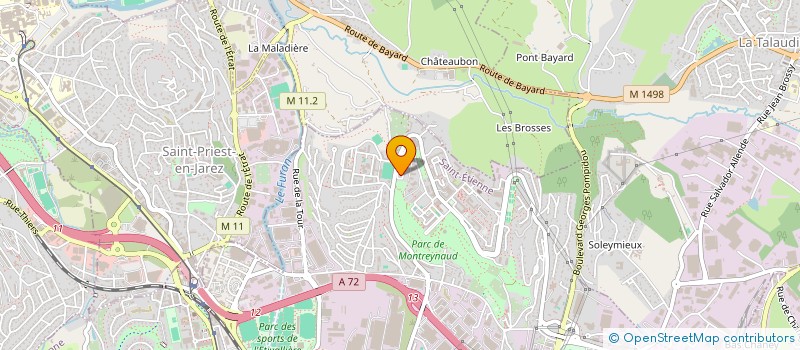 localisation de l'entreprise SM TRANSPORT LOIRE  SAINT-ETIENNE