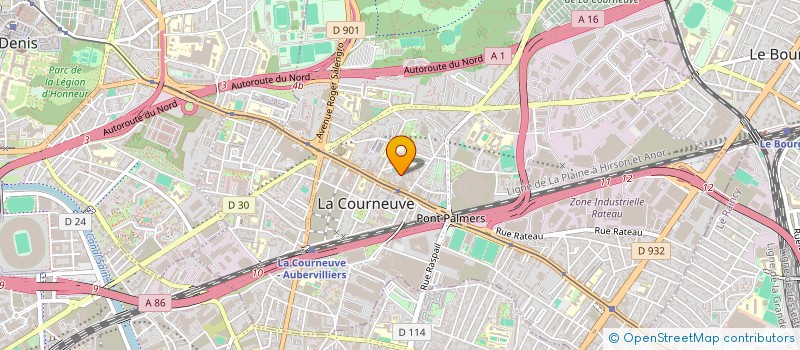 localisation de l'entreprise SM2 BATIMENT à LA COURNEUVE