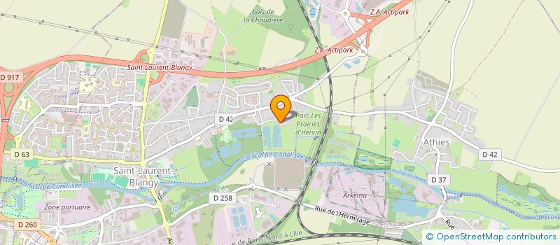 localisation de l'entreprise SM2 IMMOBILIER  SAINT-LAURENT-BLANGY