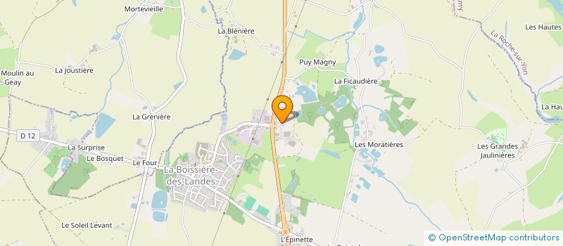 localisation de l'entreprise SM2J  LA BOISSIERE-DES-LANDES