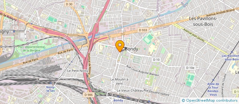 localisation de l'entreprise SMA - FERMETURES à BONDY