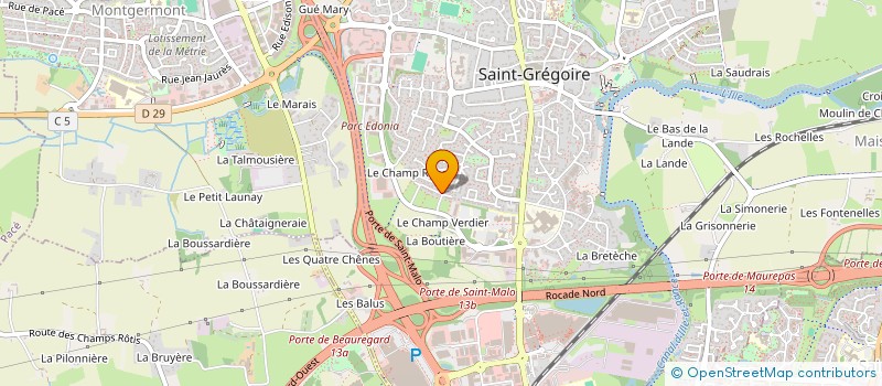 localisation de l'entreprise SMAK  SAINT-GREGOIRE