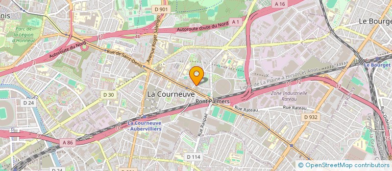 localisation de l'entreprise SMART CITY 93 à LA COURNEUVE