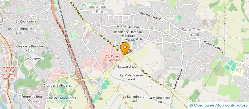 localisation de l'entreprise SMASH PADEL à SAINT-DENIS-EN-VAL