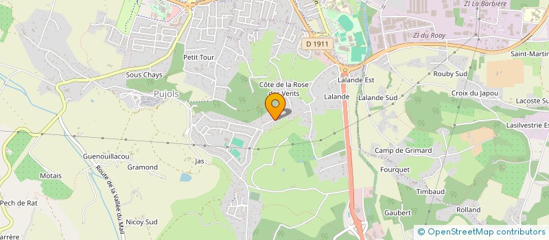 localisation de l'entreprise SMB IMMOB  PUJOLS