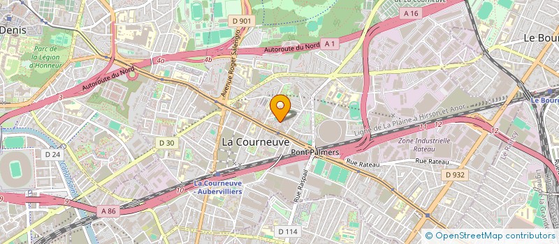 localisation de l'entreprise SMD TRANSPORT à LA COURNEUVE