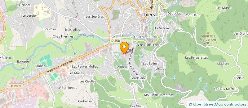 localisation de l'entreprise SMECA 63 à THIERS