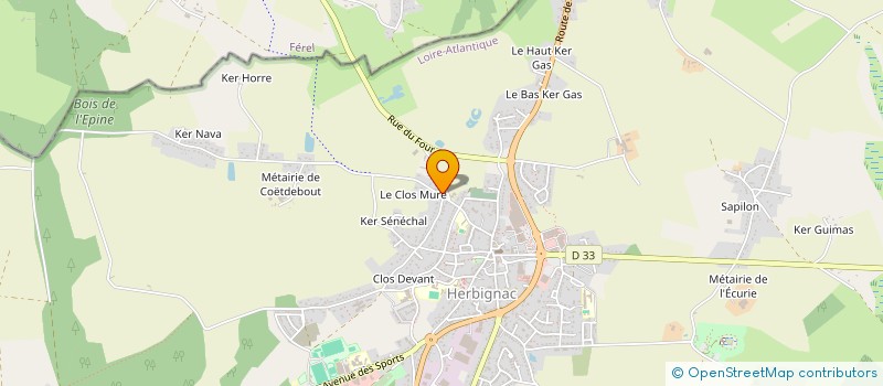localisation de l'entreprise SMH ANIMATION à HERBIGNAC