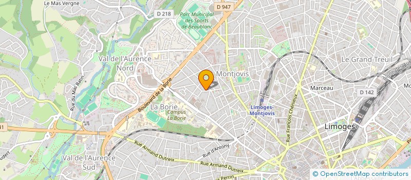 localisation de l'entreprise SMI à LIMOGES