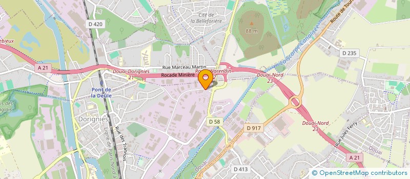 localisation de l'entreprise SMIX AMENAGEMENT EQUIPEMENT ZONES INDUST à DOUAI