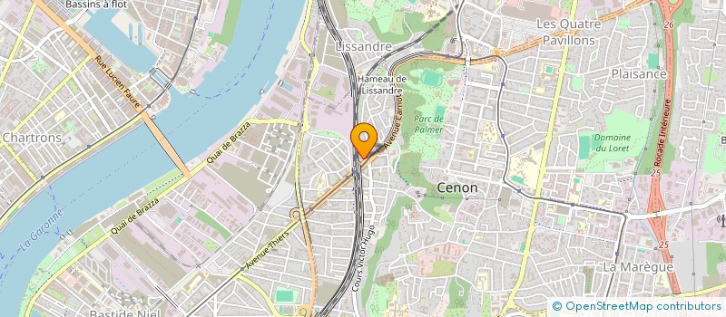 localisation de l'entreprise SMK. CONSULTING  CENON