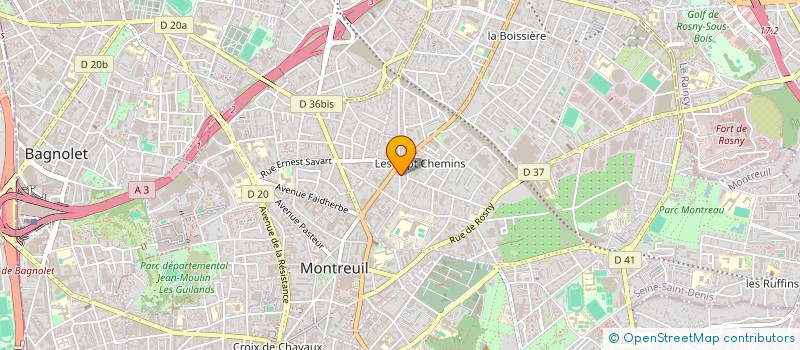localisation de l'entreprise SML'NEXT ARCHITECTES  MONTREUIL