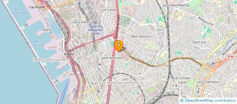 localisation de l'entreprise SMN CONSTRUCTIONS à MARSEILLE