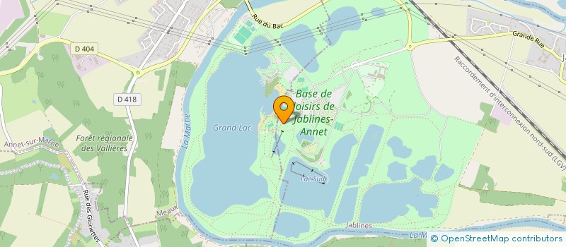 localisation de l'entreprise SMO ETUDES, AMENAGEMENT ET GESTION DE LA BASE DE PLEIN AIR ET DE LOISIRS DE JABLINES-ANNET à JABLINES