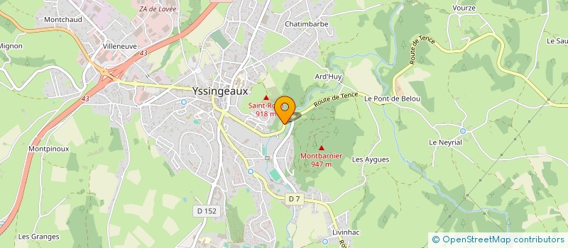 localisation de l'entreprise SMOG  YSSINGEAUX