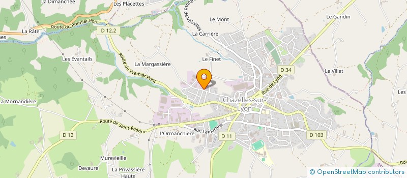 localisation de l'entreprise SMP FLECHET  CHAZELLES-SUR-LYON