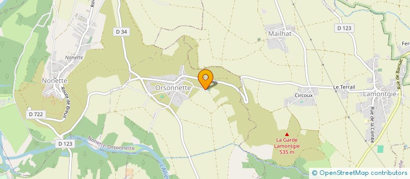 localisation de l'entreprise SMPJ  NONETTE-ORSONNETTE