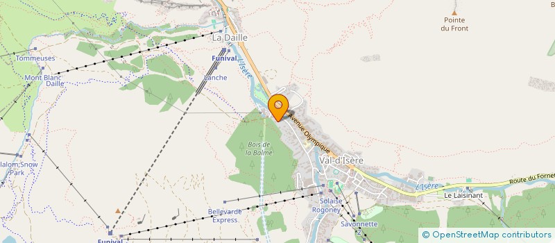 localisation de l'entreprise SMR - SCIAGE MACONNERIE RENOVATION  VAL-D ISERE