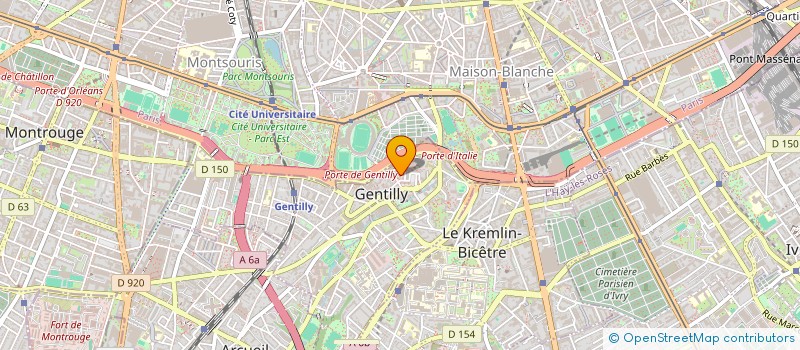 localisation de l'entreprise SMR TAXI  GENTILLY