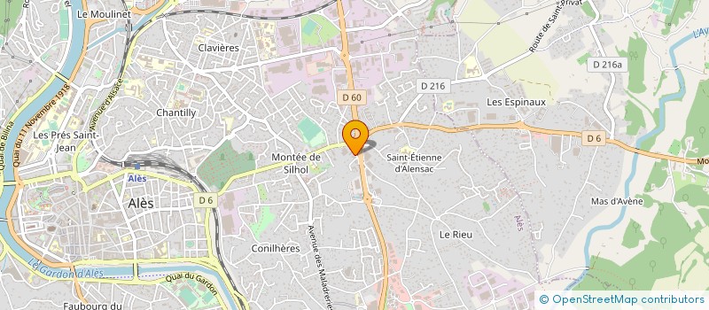 localisation de l'entreprise SMS MENUISERIES  ALES