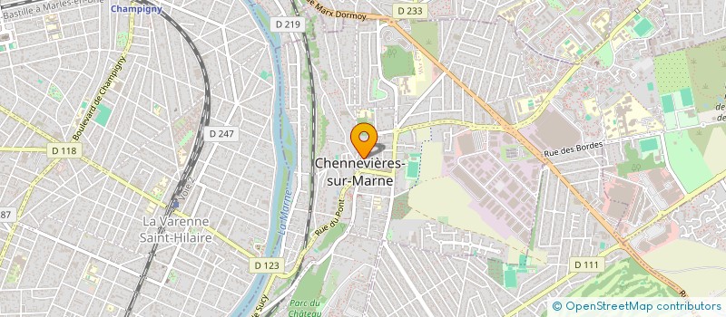 localisation de l'entreprise SMS PRODUCTION à CHENNEVIERES-SUR-MARNE