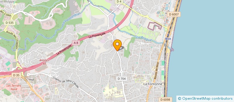 localisation de l'entreprise SMSE ENVIRONNEMENT à ANTIBES