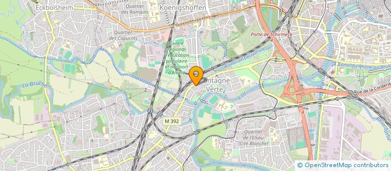 localisation de l'entreprise SMT TRANSPORTS & LOGISTIQUE à STRASBOURG