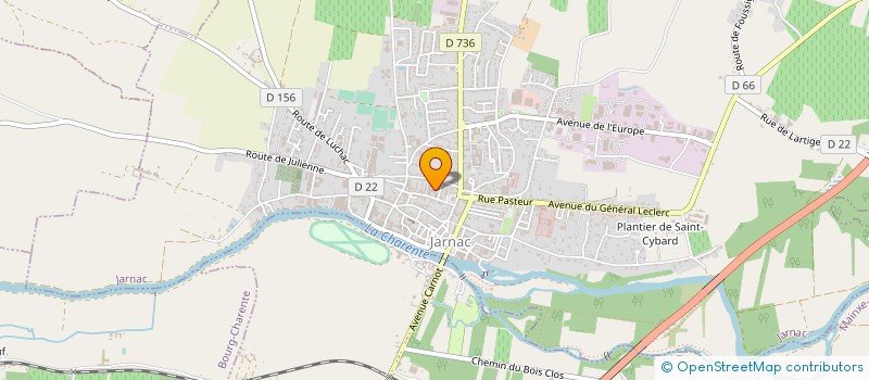 localisation de l'entreprise SMURFIT WESTROCK COGNAC à JARNAC