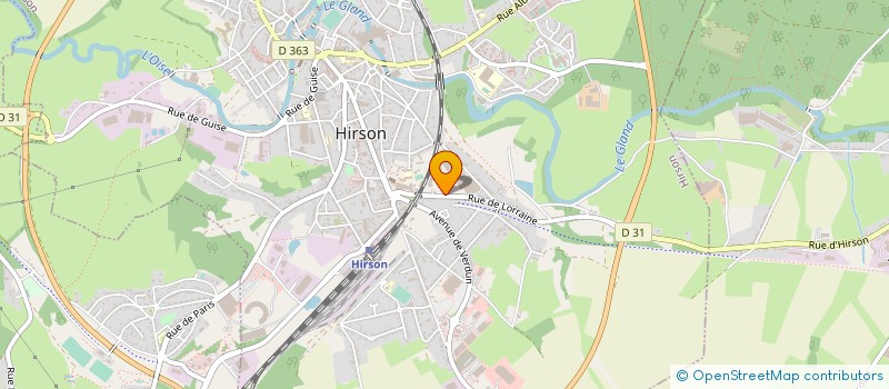 localisation de l'entreprise SMURFIT WESTROCK NORD EMBALLAGES à HIRSON