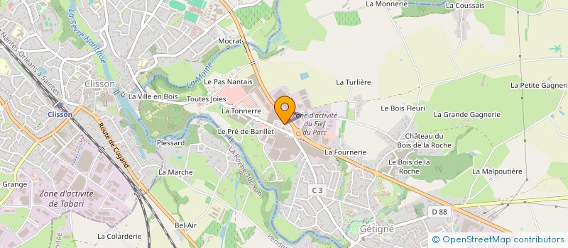 localisation de l'entreprise SMURFIT WESTROCK PAPCART à GETIGNE