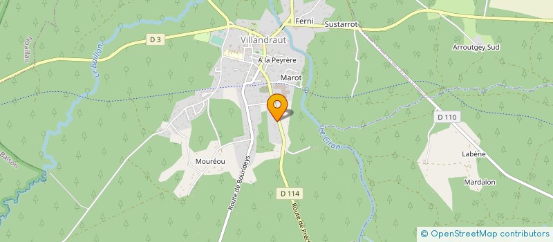 localisation de l'entreprise SMURFIT WESTROCK VILLANDRAUT à VILLANDRAUT