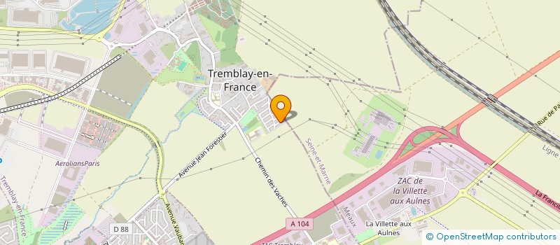 localisation de l'entreprise SMZHI TAXI à TREMBLAY-EN-FRANCE