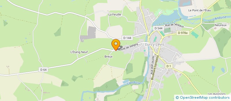 localisation de l'entreprise SN 2000 à LURCY-LEVIS