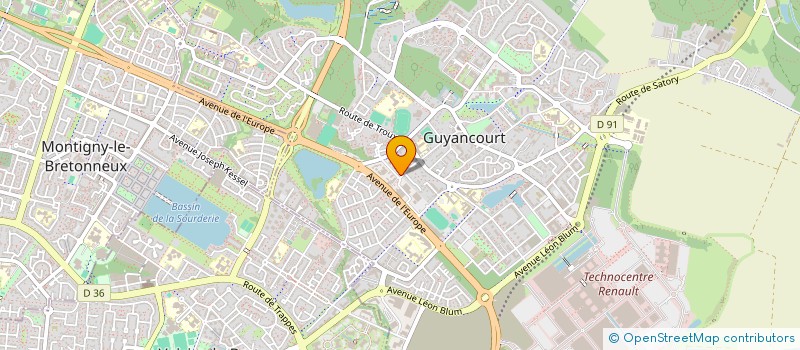 localisation de l'entreprise SN  GUYANCOURT