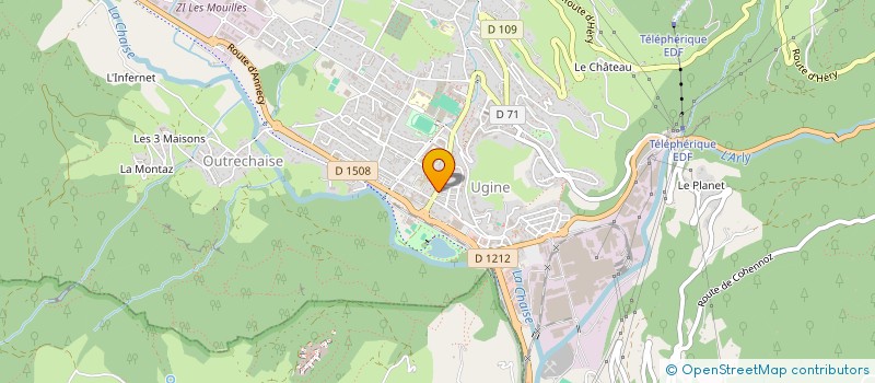 localisation de l'entreprise SN ALPES DECO PLATRERIE  UGINE