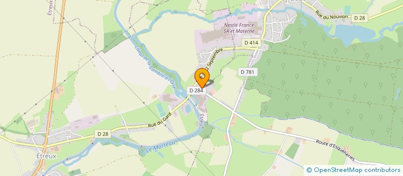localisation de l'entreprise SN BARELEC à ETREUX