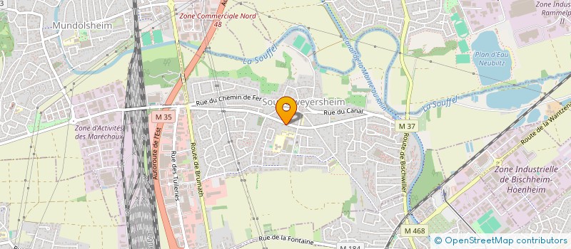 localisation de l'entreprise SN BOZ  SOUFFELWEYERSHEIM