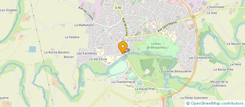 localisation de l'entreprise SN BV PLATRERIE à BEAUPREAU-EN-MAUGES
