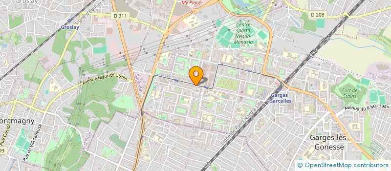 localisation de l'entreprise SN COIFFURE  SARCELLES