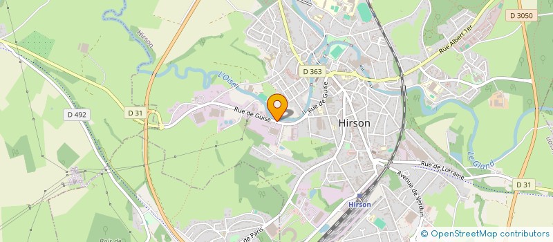 localisation de l'entreprise SN HIRSON CONTROLE AUTO à HIRSON