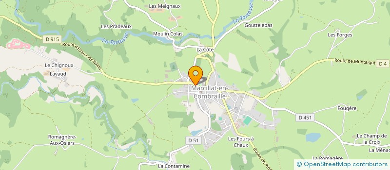 localisation de l'entreprise SN MASTER BRICO à MARCILLAT-EN-COMBRAILLE